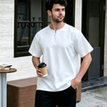 Men's Modern 3-Button Henley Kurta Shirt