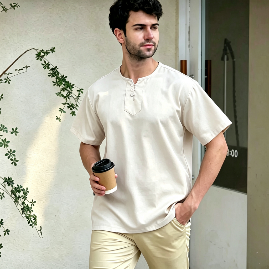Modern Kurta Top / Modern Kurta Shirt - Khaki