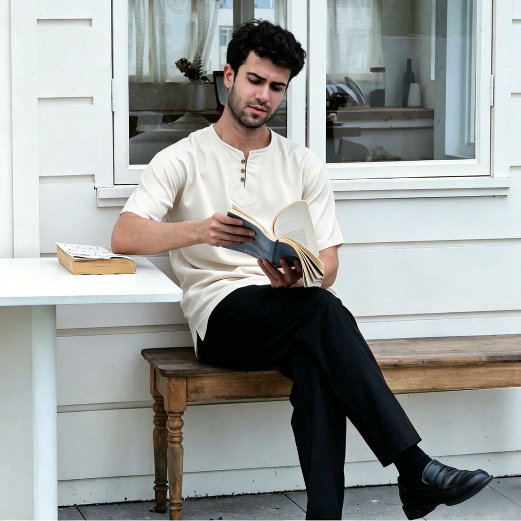 Modern Kurta Top / Modern Kurta Shirt - Khaki