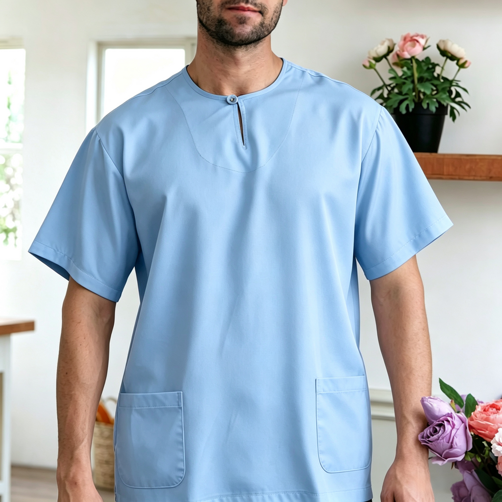 Premium One-Button Kurta | Ironless Abloh Crepe - Tailored Sophistication for Men
