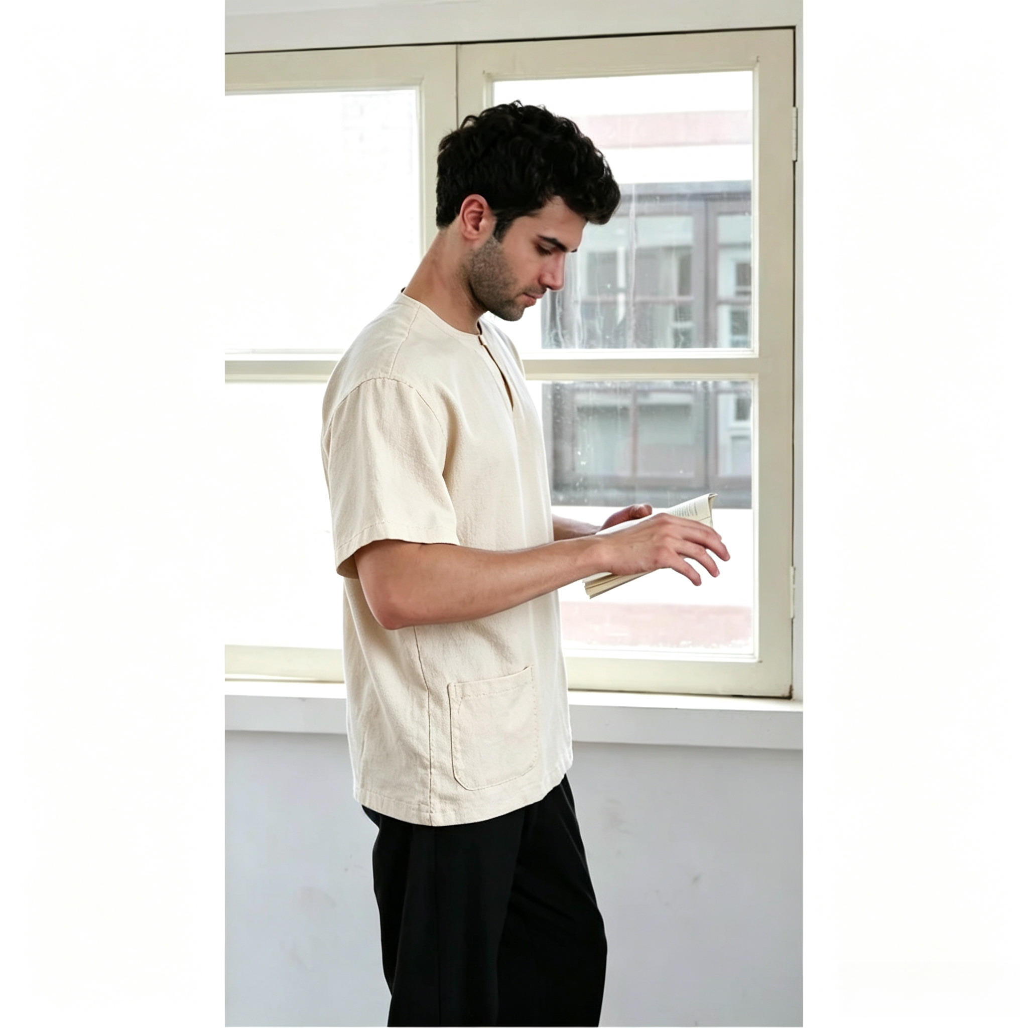Premium One-Button Kurta | Ironless Abloh Crepe - Baju Ibadah Paling Selesa & Segak