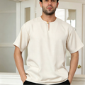 Premium One-Button Kurta | Ironless Abloh Crepe - Baju Ibadah Paling Selesa & Segak