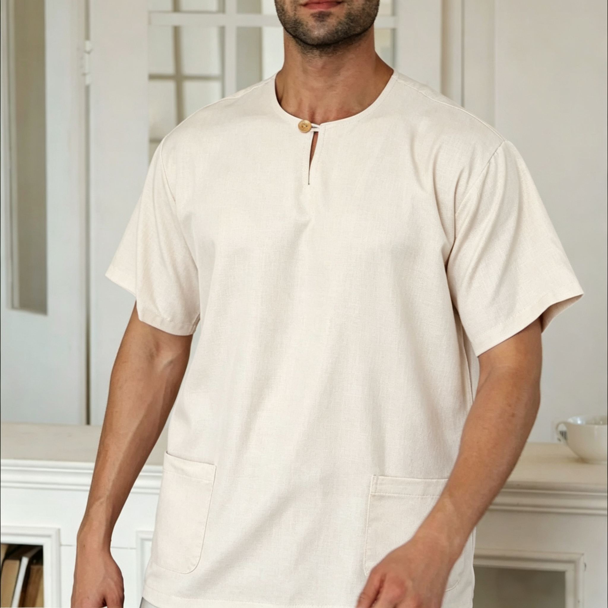 Premium One-Button Kurta | Ironless Abloh Crepe - Baju Ibadah Paling Selesa & Segak