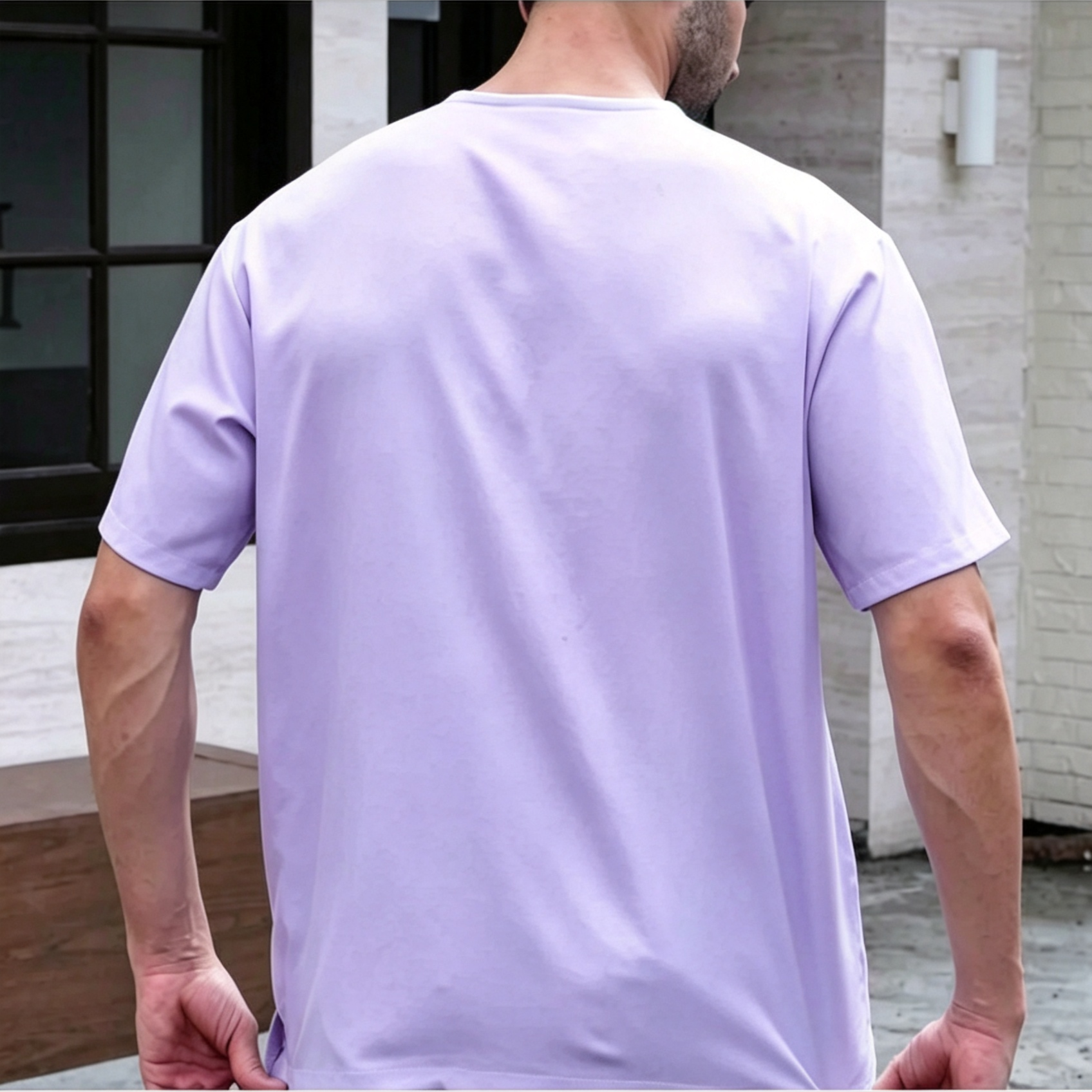 Premium One-Button Kurta | Ironless Abloh Crepe - Charming Lavender Minimalist Style