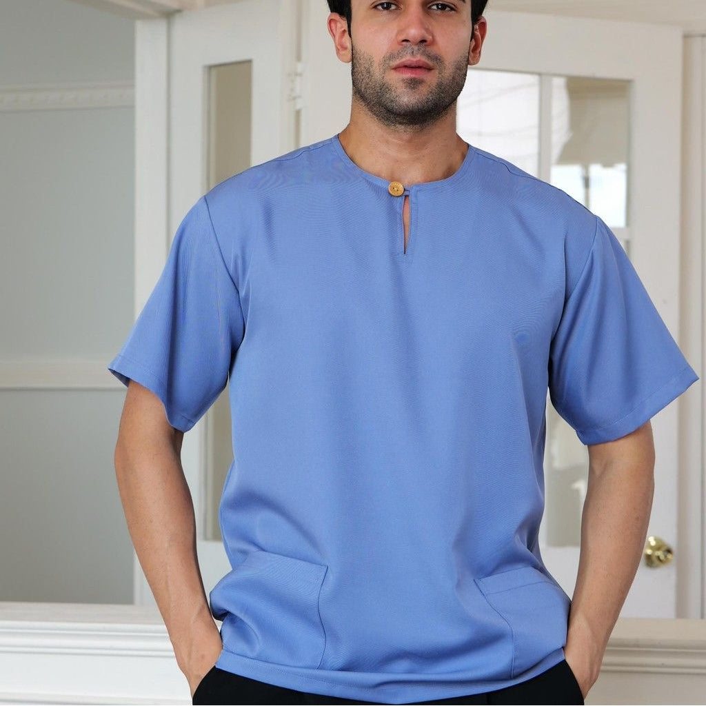 Button Ironless Kurta – Premium Abloh Crepe Fabric, Relaxed Fit