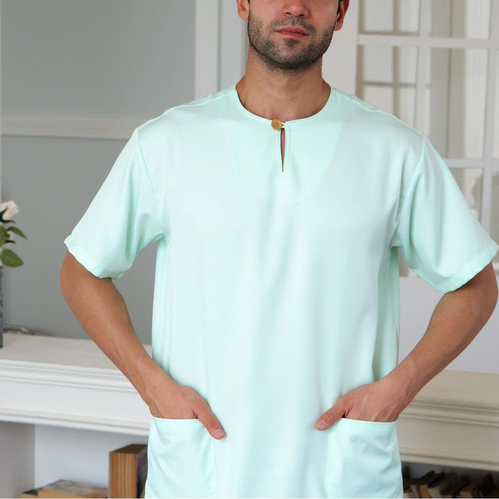 Button Ironless Kurta – Premium Abloh Crepe Fabric, Relaxed Fit